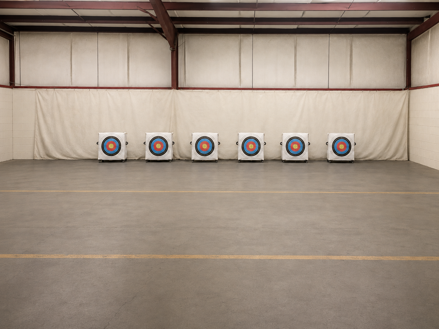 Coach Clarke Archery indoor target range